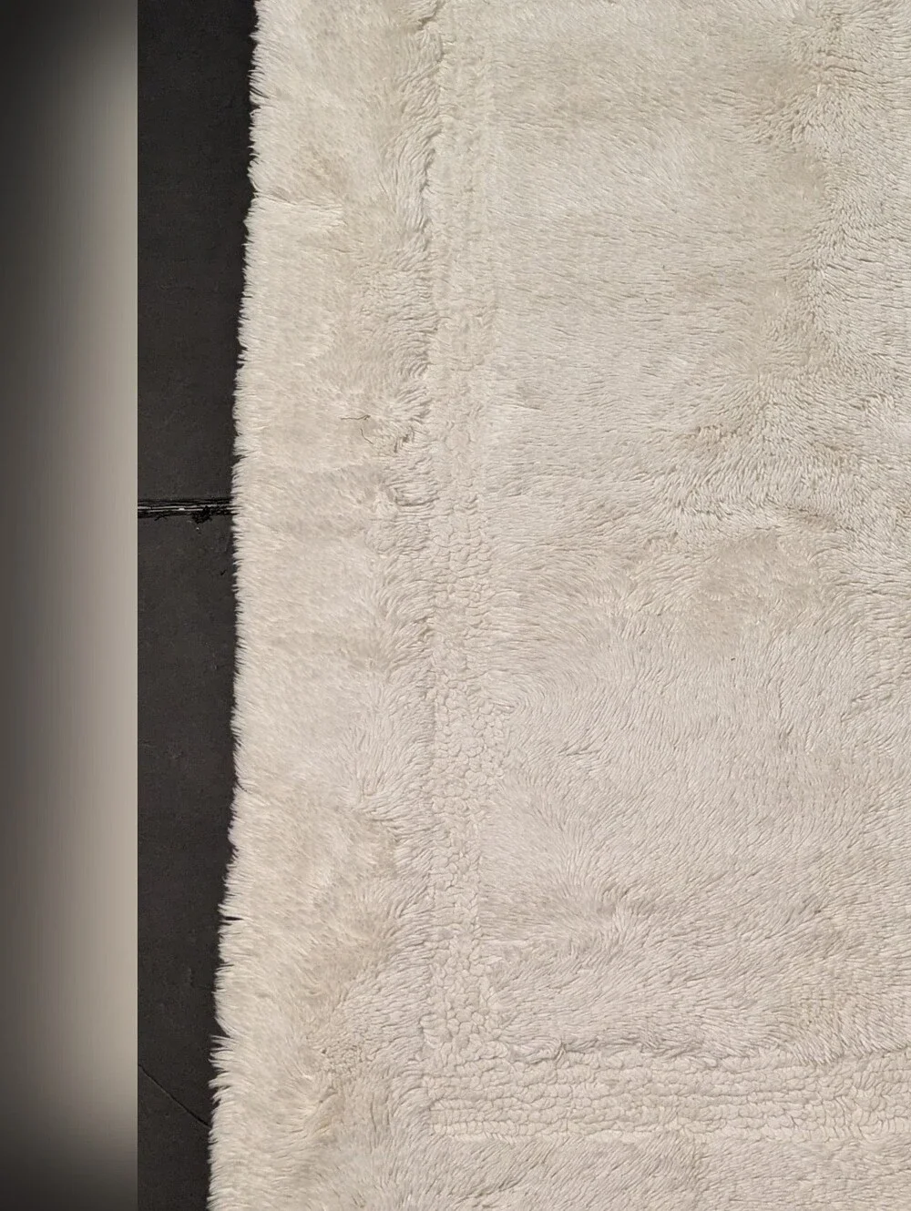 Rug Plush Ivory Shag Bath Rug 21 x 36